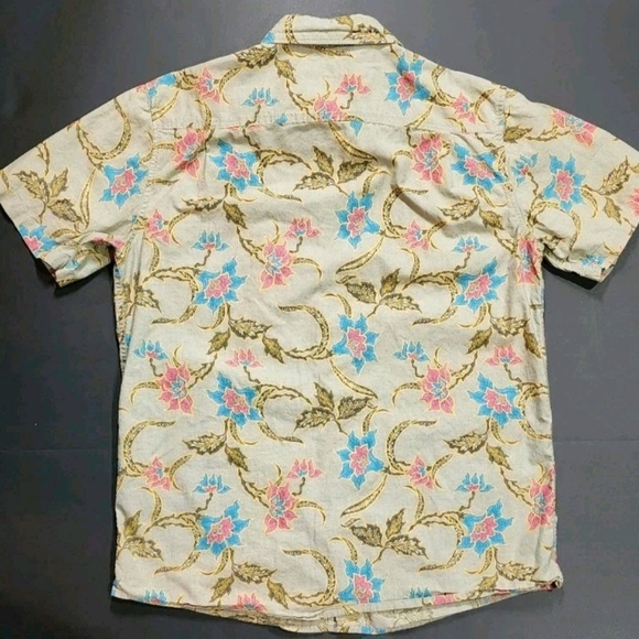 ROARK Men's Gonzo 100% Organic Cotton Floral Button-up Shirt Size Medium - Picture 5 of 10